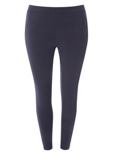 Blue Plain Ladies Leggings