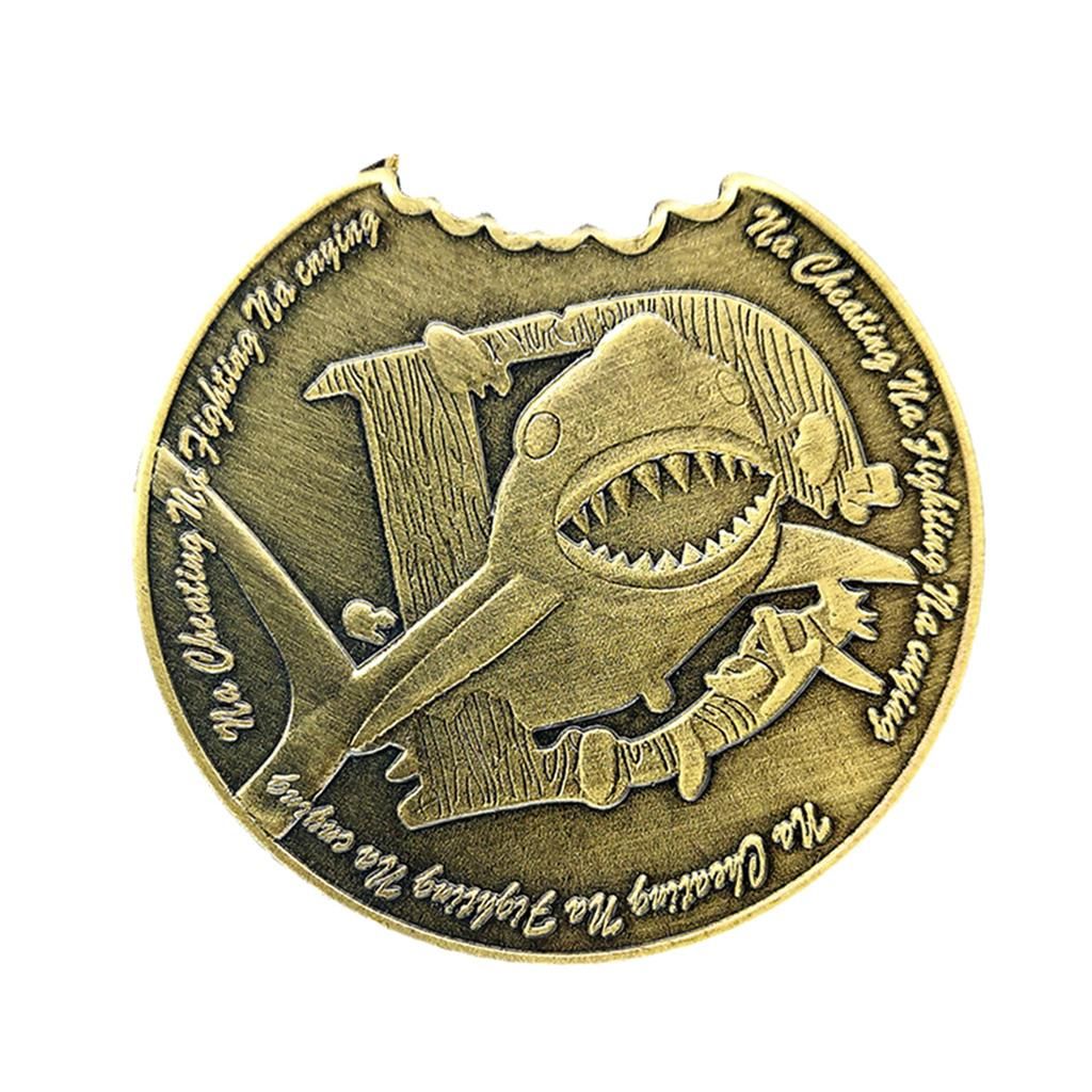 Great Shark Shaped Abmormal Shape Notch Coin Art Collection