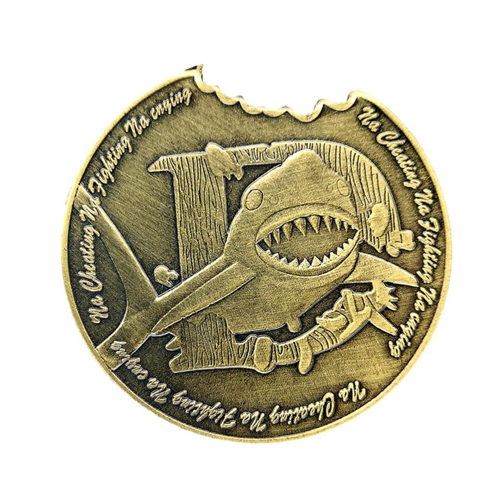 Great Shark Shaped Abmormal Shape Notch Coin Art Collection