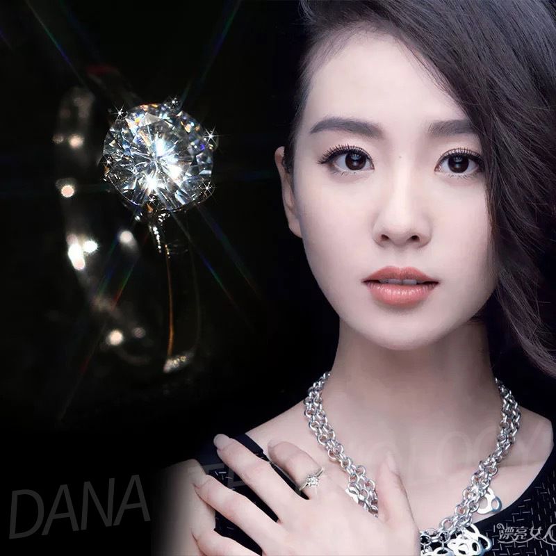 R005 Adjustable Charming Diamond-Like Wedding Engagement Ring