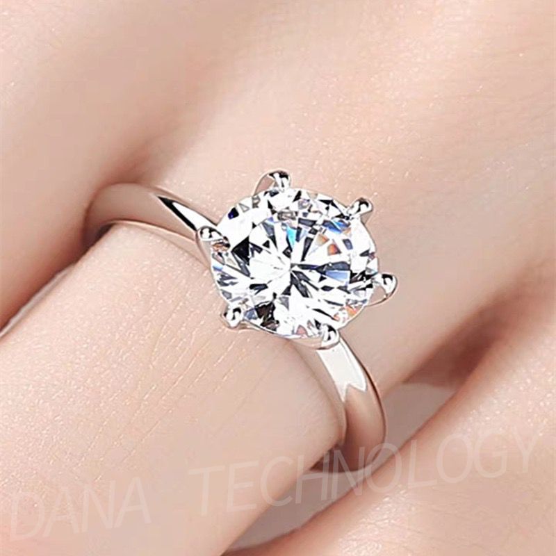 R005 Adjustable Charming Diamond-Like Wedding Engagement Ring