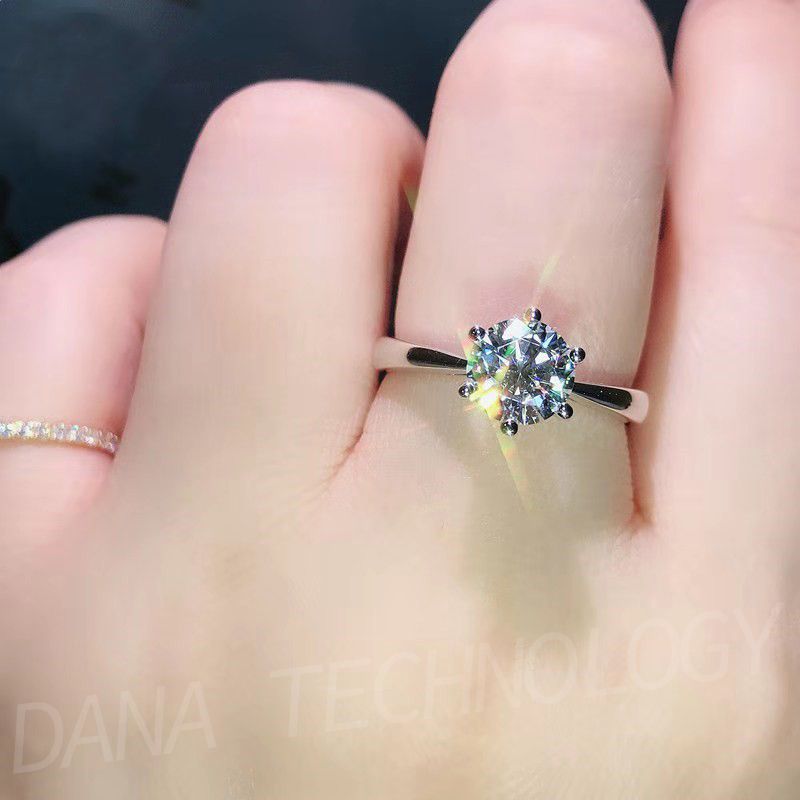 R005 Adjustable Charming Diamond-Like Wedding Engagement Ring