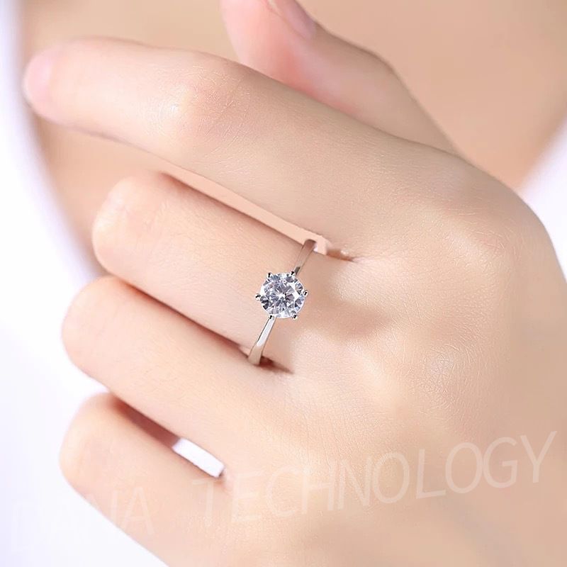 R005 Adjustable Charming Diamond-Like Wedding Engagement Ring