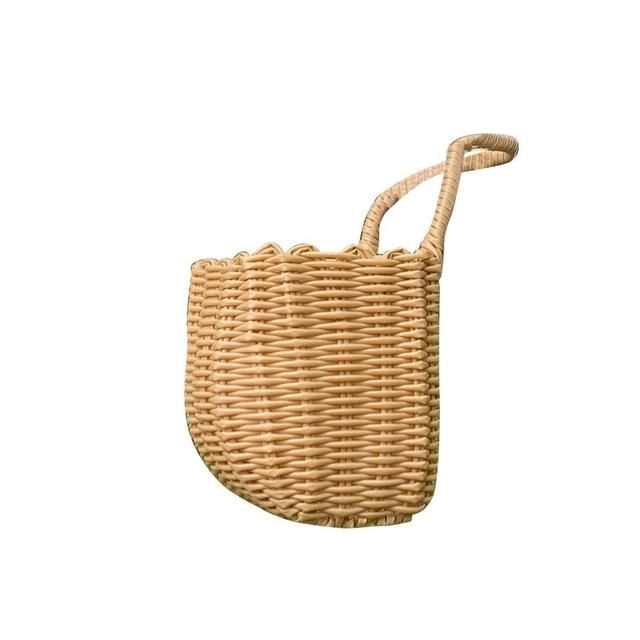 Bike Front Handle Bicycle Basket Manually Woven Wi