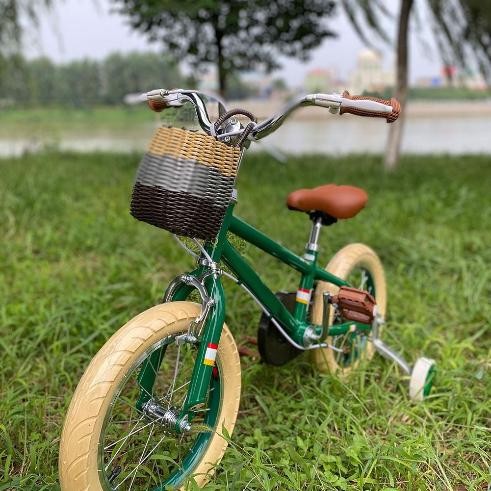Bike Front Handle Bicycle Basket Manually Woven Wi