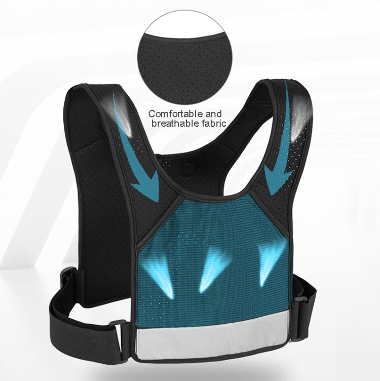 Double Pocket Running Chest Bag Vest Bag MK-119 Black