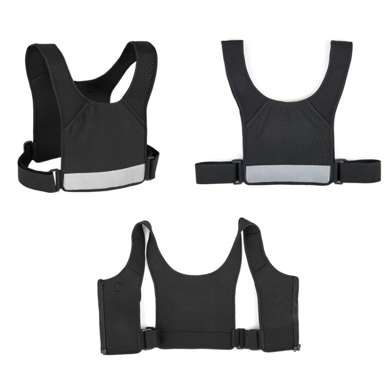 Double Pocket Running Chest Bag Vest Bag MK-119 Black