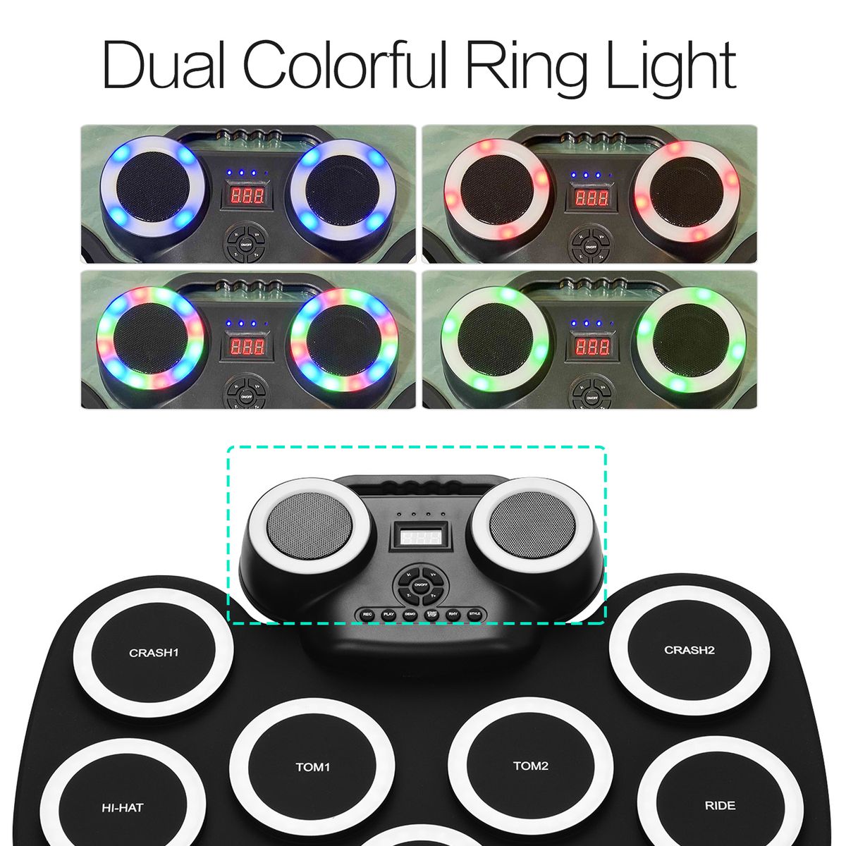 Portable Roll-up Electronic Drum Pad Silicon Digital Drum