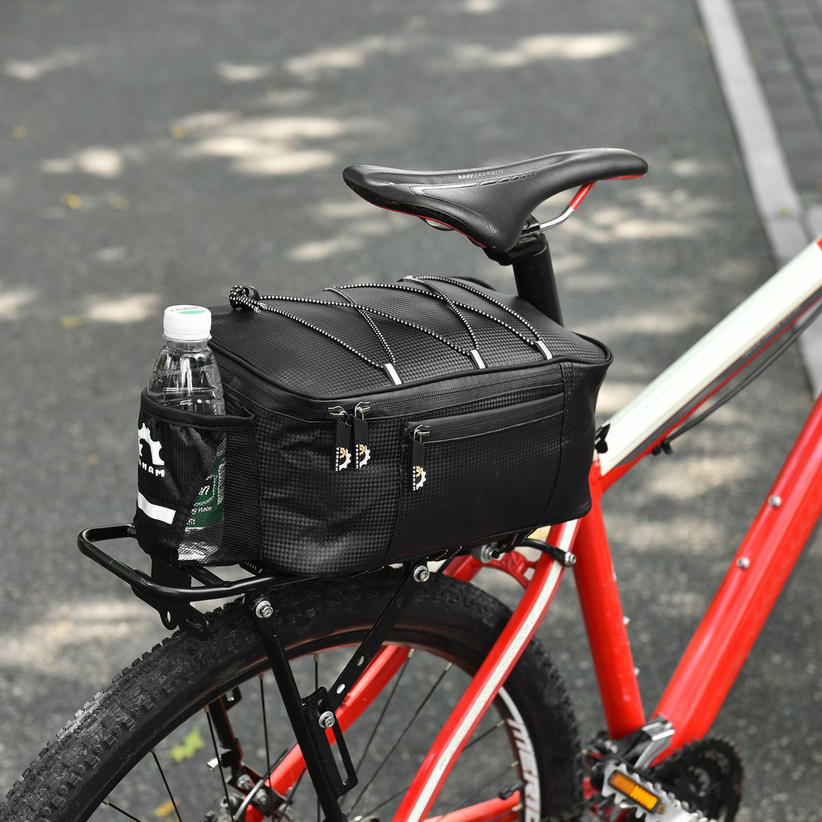 Bike Trunk Bag With Waterproof Rain Cover Bicycle Rear Bag