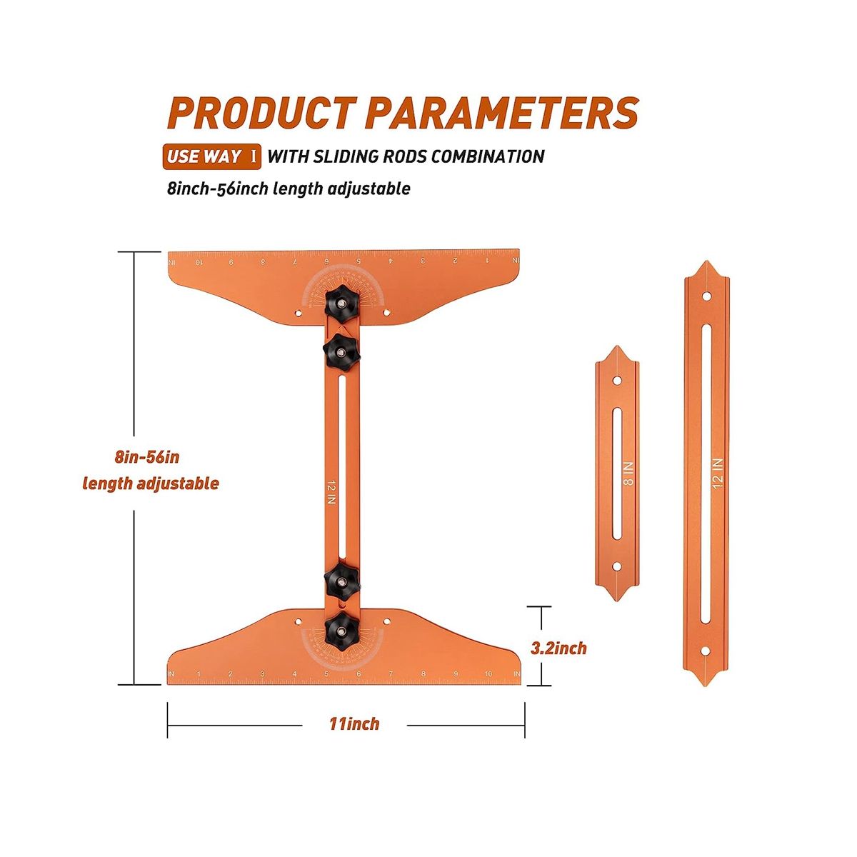 Stair Tread Template Tool-Solid Metal Stairs Jig for
