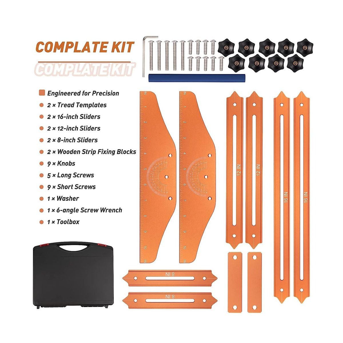 Stair Tread Template Tool-Solid Metal Stairs Jig for