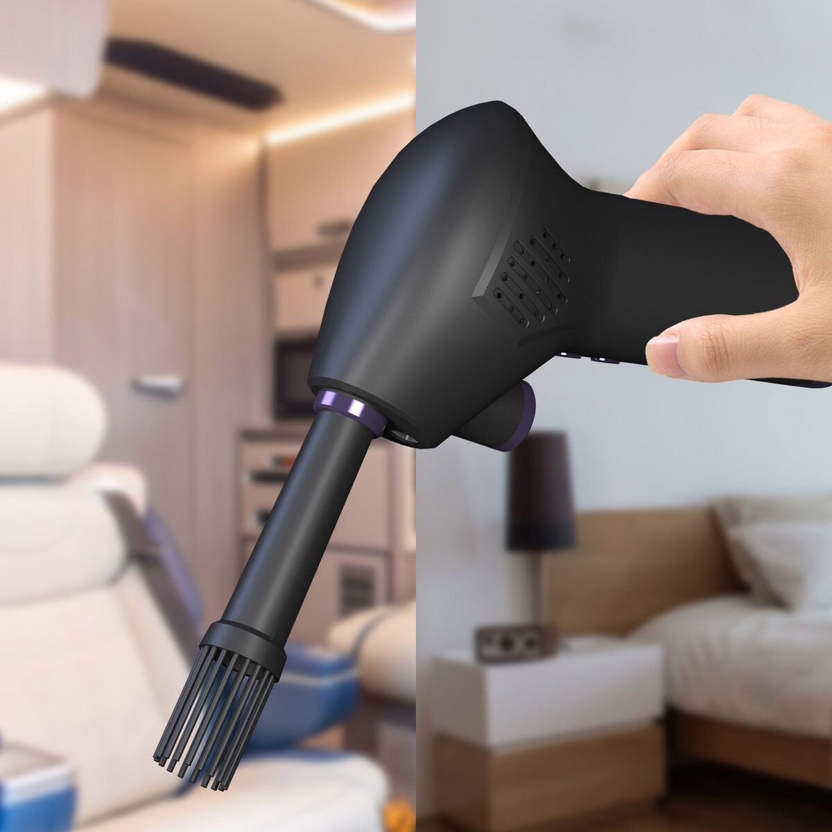60W Computer Cleaning Cordless Air Duster ,Replaces Compressed Spray Gas Cans Rechargeable Cleaner Blower 6000Mah