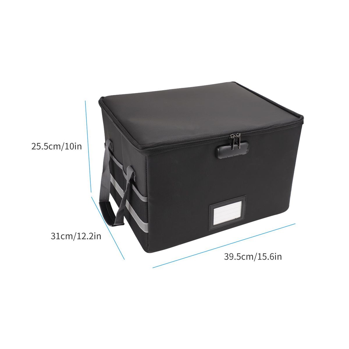 Fireproof Document Bag Fireproof Waterproof Storage Box with Lock Suitable for Hanging Letter/Legal Folder Magazine Files Book Portable Home Office Car Safe Box