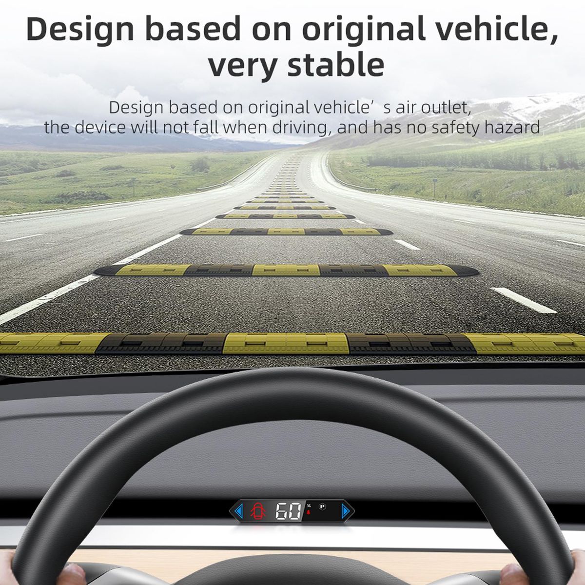 Heads up Display Replacement for Tesla Model 3/Y 2019-2023 Display Speed Gear Turn Signal Battery Door Seat Belt Remaining