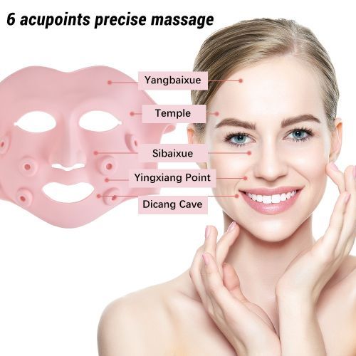Red LED Light Photon Therapy Soft  Mask Face Massager With Controller Acupoint Vibration Anti Wrinkles Korean Skincare Tools