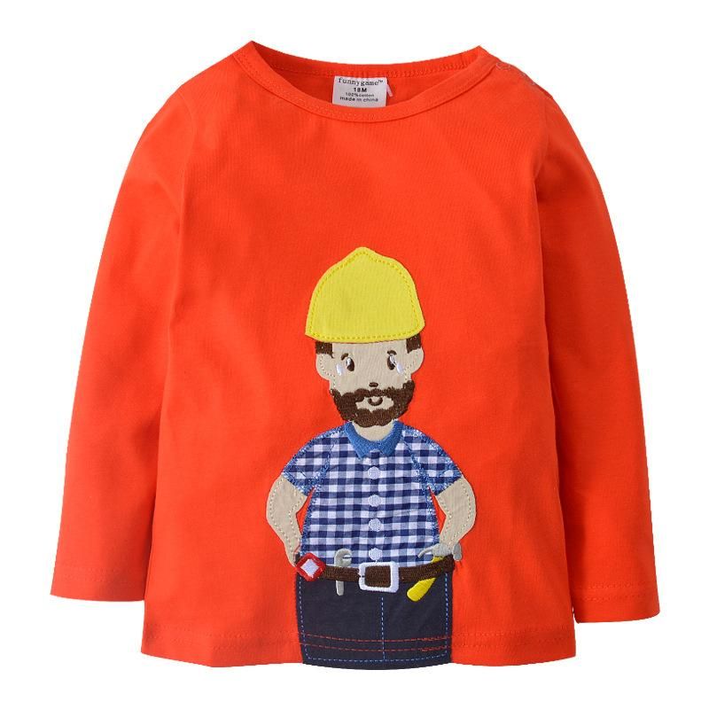 European And American New Long Sleeve Children's Clothing T-Shirt Cotton Children T-Shirt