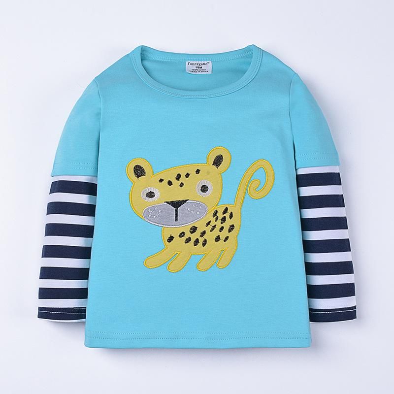 European And American New Long Sleeve Children's Clothing T-Shirt Cotton Children T-Shirt