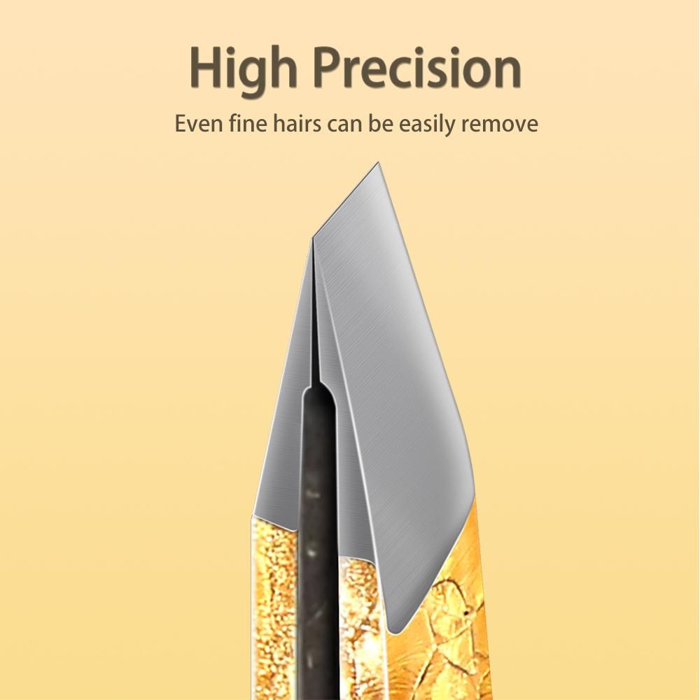 Stainless Steel Eyebrow Tweezers, Precision Tweezers for Eyebrows Ingrown Hair Removal Fine Hairs Puller Makeup Tool