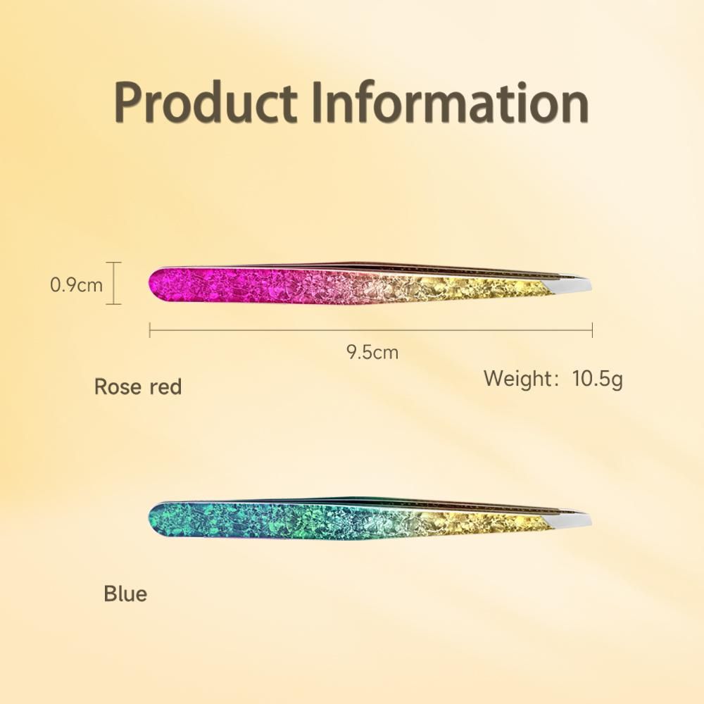 Stainless Steel Eyebrow Tweezers, Precision Tweezers for Eyebrows Ingrown Hair Removal Fine Hairs Puller Makeup Tool