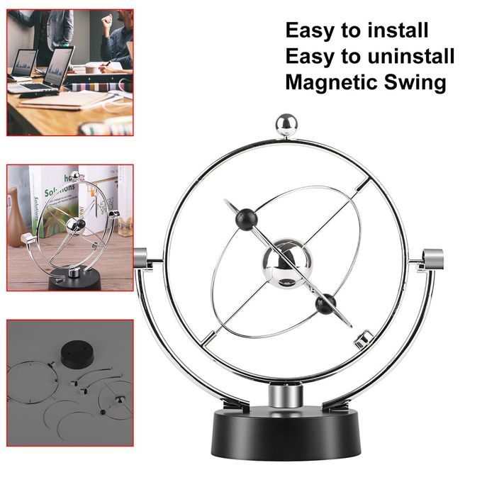 Magnetic Swing Kinetic Orbital Balance Celestial Globe Newton Pendulum Craft