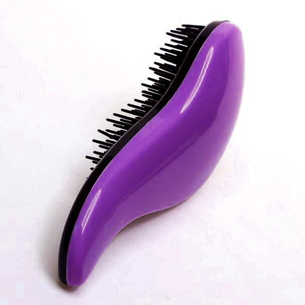 PORTABLE HAIR DETANGLING BRUSH FOR WOMEN CHILDREN, NO PAIN COMB Purple