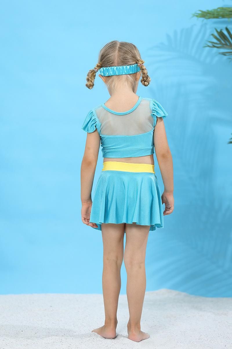 Girls Princess Swimwear Two-Piece Tankini Set Bathing Suits Outdoors Beach Surfing Water Park Summer Swimsuits