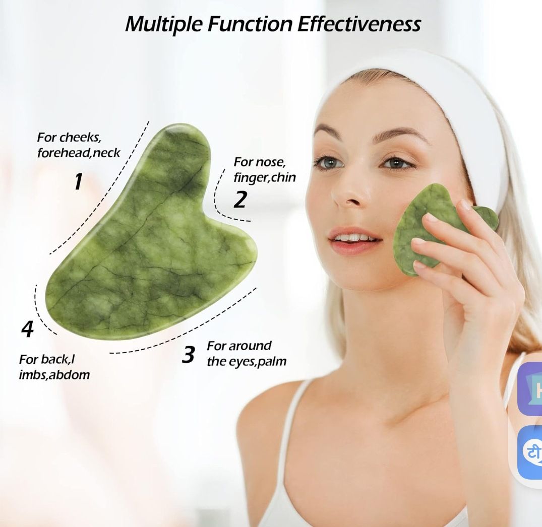 Jade Roller & Gua Sha Scraping Massage Tool (Anti-aging & Skin Firming ).
