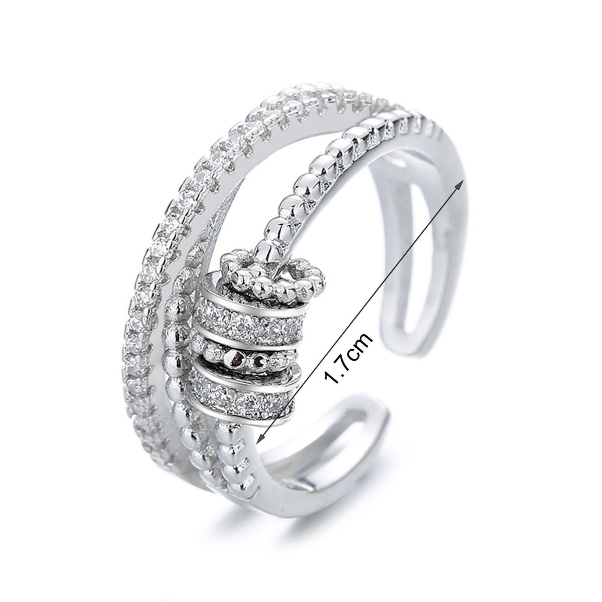 Women Ring Opening Good Luck Ring Platinum