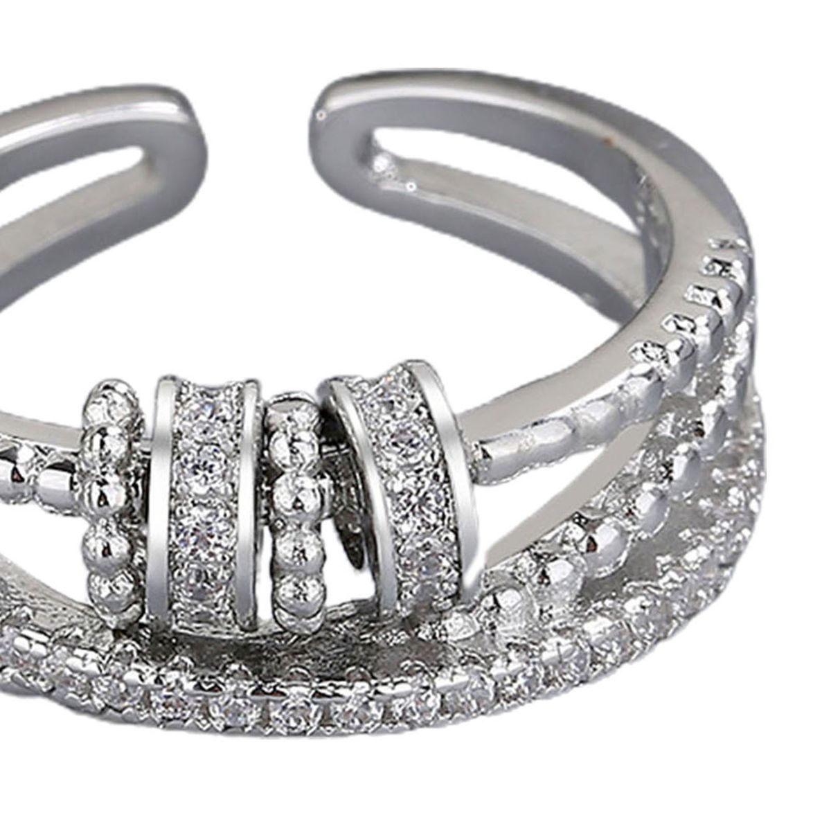 Women Ring Opening Good Luck Ring Platinum
