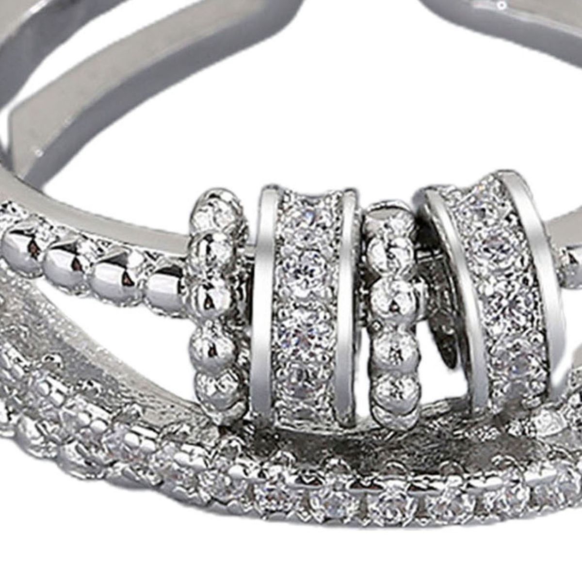 Women Ring Opening Good Luck Ring Platinum
