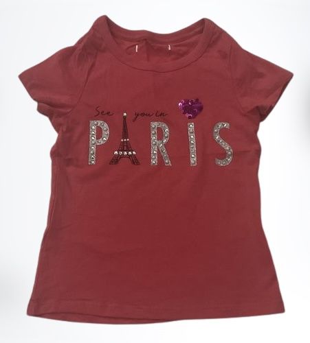 PARIS Girls Top - Coral Red