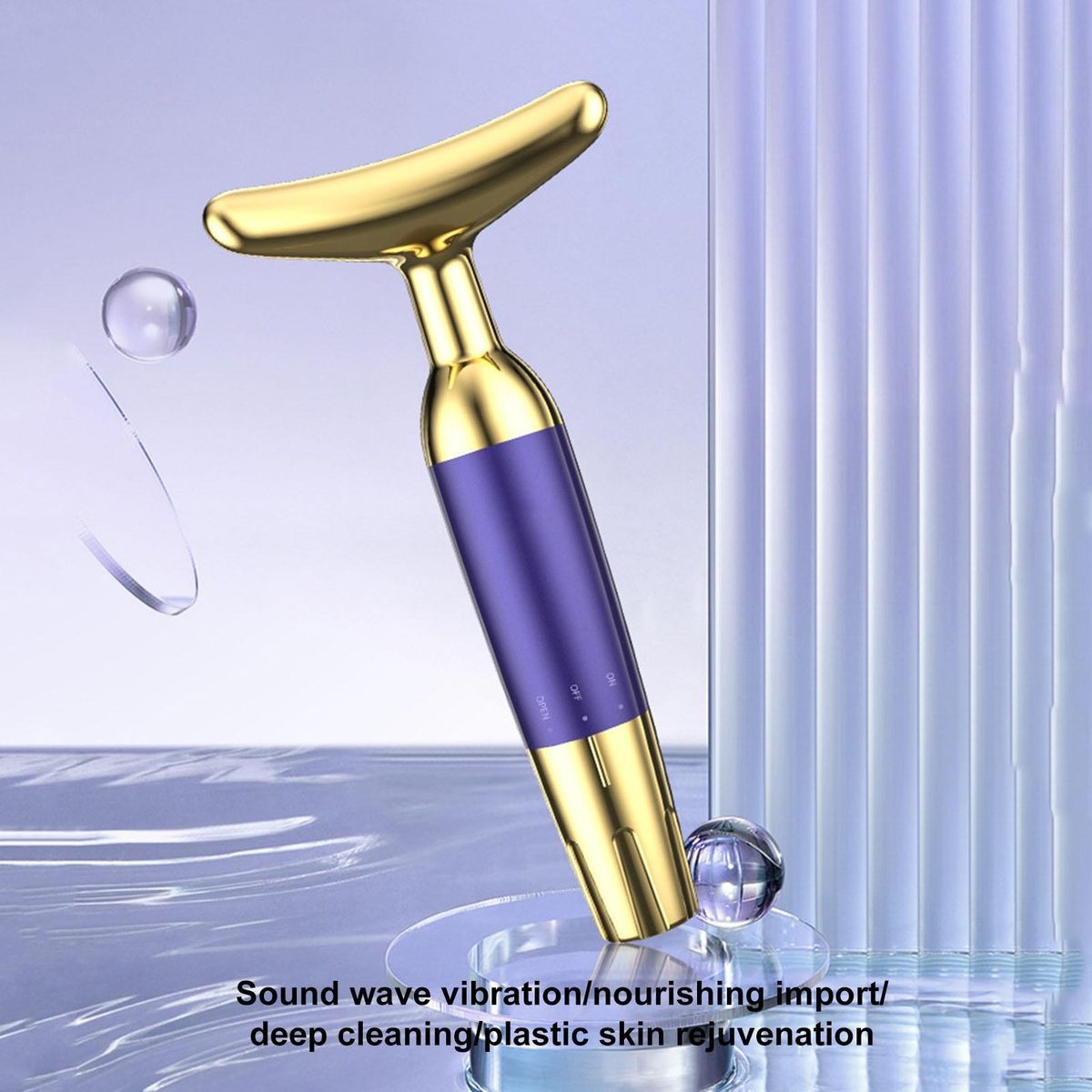Vibrating Neck Massager Vibrantlift Neck Massager Enhance Skin Purple
