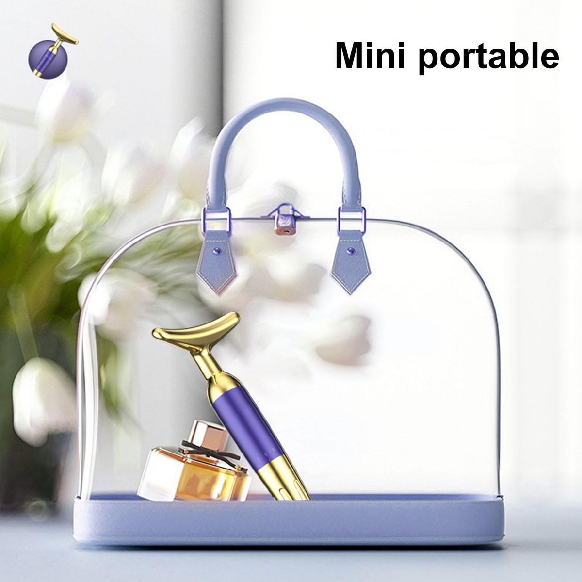 Vibrating Neck Massager Vibrantlift Neck Massager Enhance Skin Purple