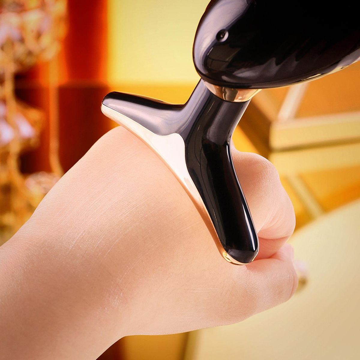 Face Neck Massager Wrinkle Removal Device Face Neck Firming Tool Black