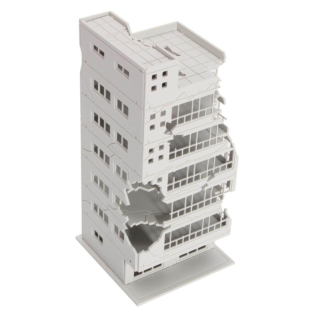 N Scale 1/144 White Battle Corner Ruined Building GUNDAM 7.9*7.2*16.9cm Gifts
