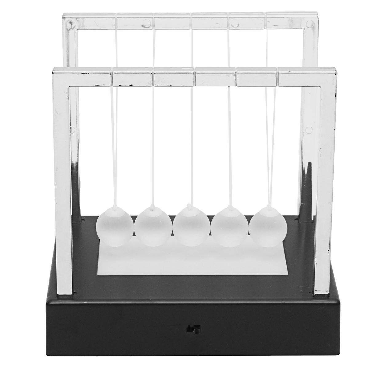 AU LED Illuminated Light Up Newtons Cradle Desk Science Balance Ball Gift Decor 15*15*11.5cm Large