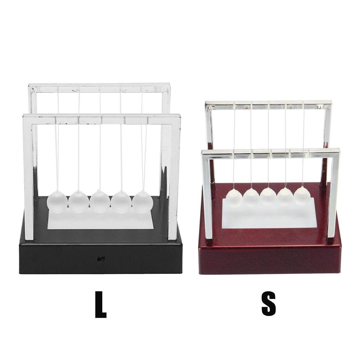 AU LED Illuminated Light Up Newtons Cradle Desk Science Balance Ball Gift Decor 15*15*11.5cm Large