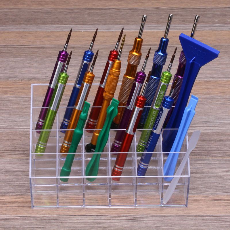 SMD Electronic Smart Screwdriver Plastic Box Storage Phone Tool Repair Toolbox Outillage Rangement Screw Box Components