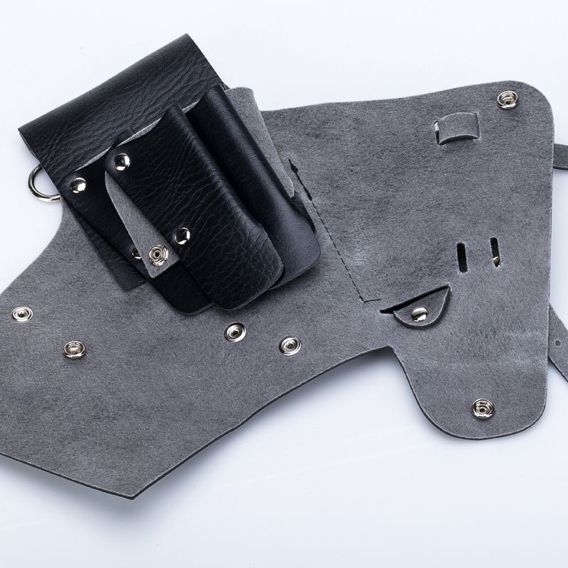 Holster Shoulder Holder With Rivet Waist Scissor Scissor Hair PU Hairdressing Case Belt Clips Bag Pouch Barber Leather Bag
