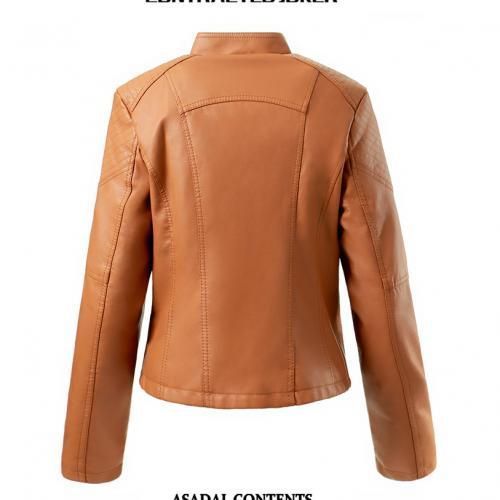 New Women's Leather Jackets Fashion Thin Jackets