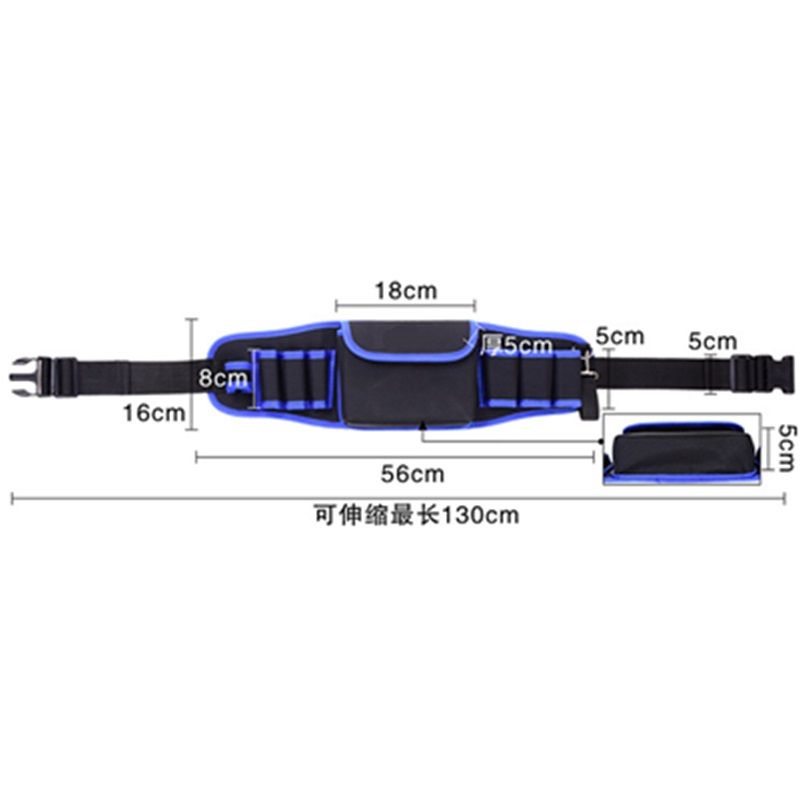 Hardware Toolkit Repair Hand Tool Bag Carpenter Electrician Waist Pouch Oxford Cloth Multi Pocket With Adjustable Belt