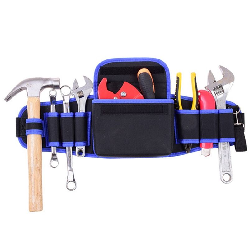 Hardware Toolkit Repair Hand Tool Bag Carpenter Electrician Waist Pouch Oxford Cloth Multi Pocket With Adjustable Belt