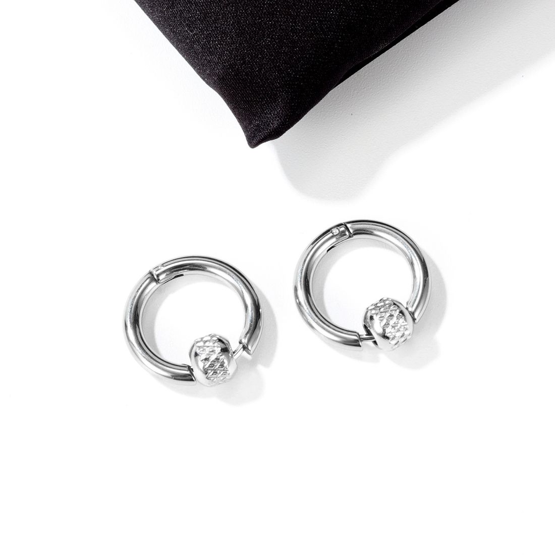 5 Pairs Men Mesh Circle Earrings
