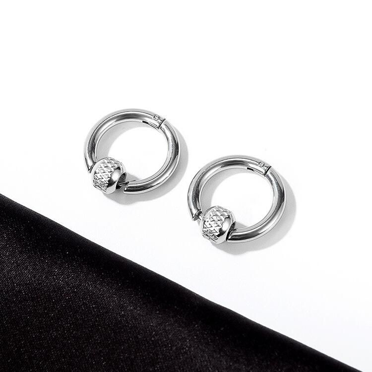 5 Pairs Men Mesh Circle Earrings