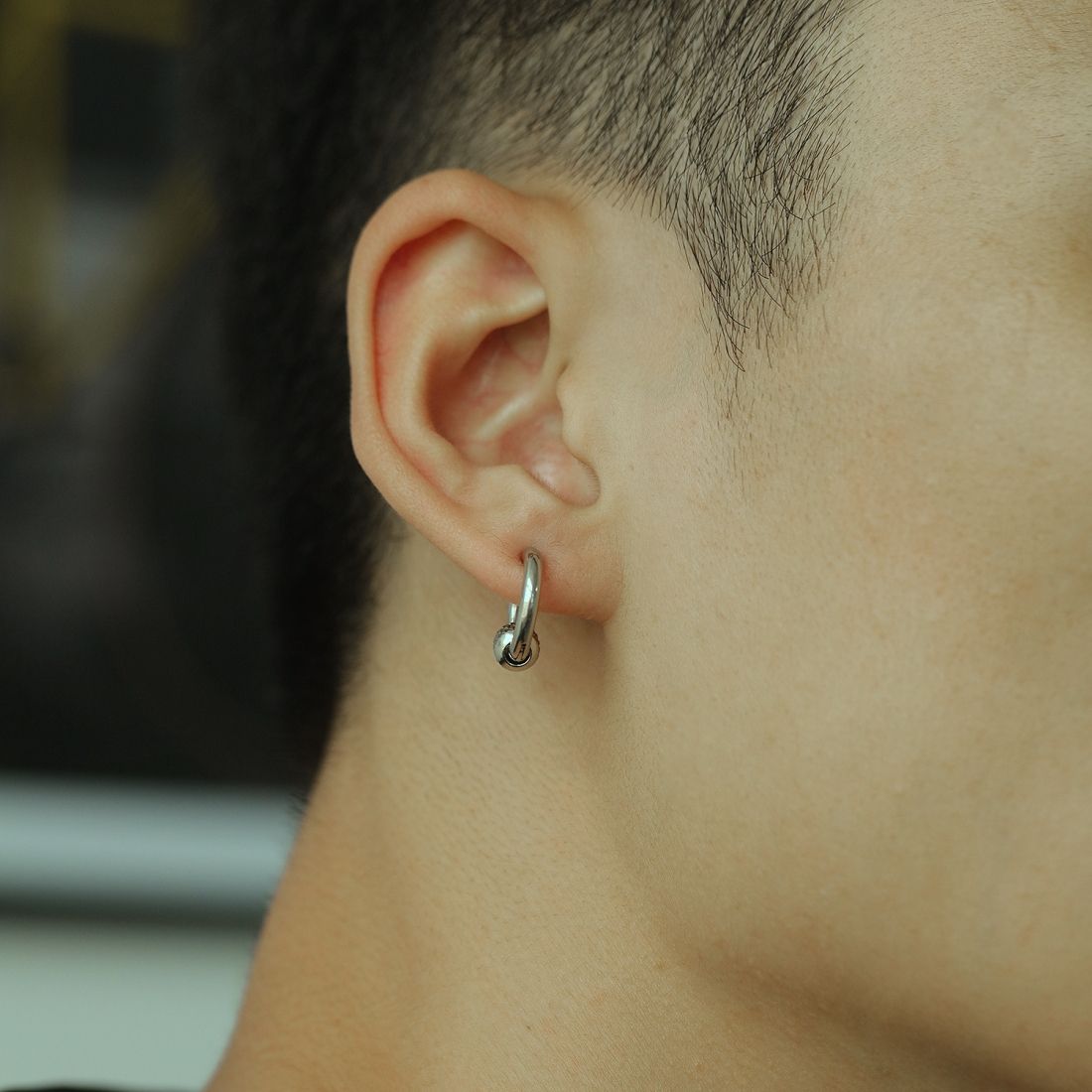 5 Pairs Men Mesh Circle Earrings