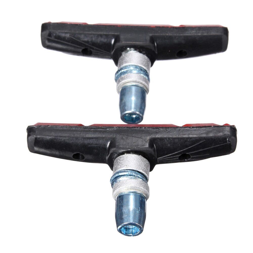2x Mountain MTB Bicycle Bike Rubber V-Brake Shoes Pads Holder Durablev Red Gules