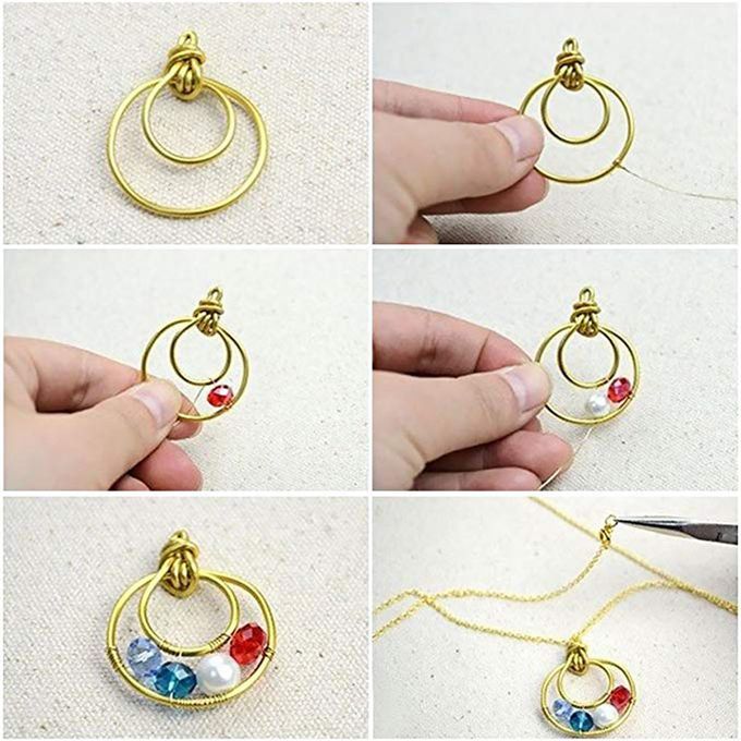 Copper Wire Beading Jewelry String Beads Bracelet Necklace Jewelry