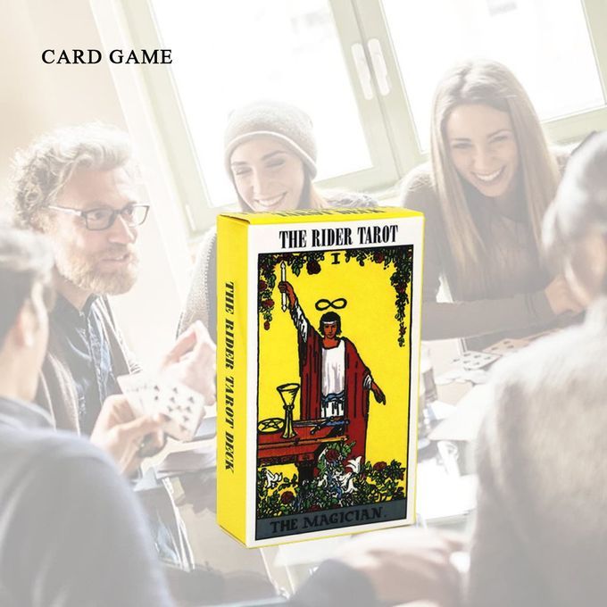 Tarot  Ards Tarot Table Game Home Party Tarot Puzzle  Ard Game For Divination-yellow