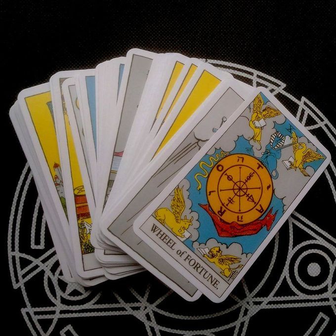 Tarot  Ards Tarot Table Game Home Party Tarot Puzzle  Ard Game For Divination-yellow