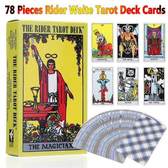 Tarot  Ards Tarot Table Game Home Party Tarot Puzzle  Ard Game For Divination-yellow